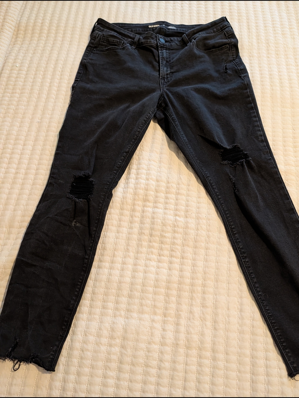 Old Navy Distressed Black Jeans